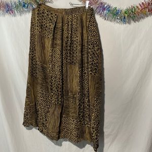 True Wrap Skirt Brown Abstract